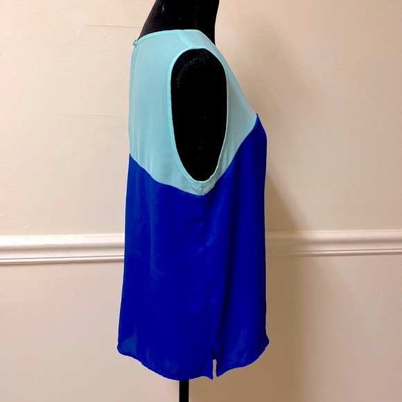 Forever 21 NWOT Blue Colorblock Sleeveless Top - Picture 5 of 11